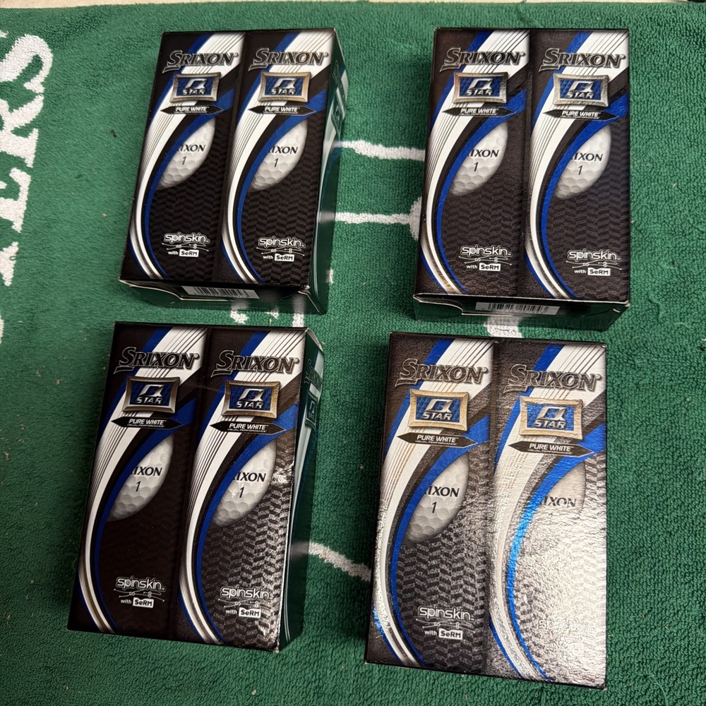 SRIXON Golf Balls Q Star Pure White 4 Boxes of 3 24 Total Spinskin With Serm